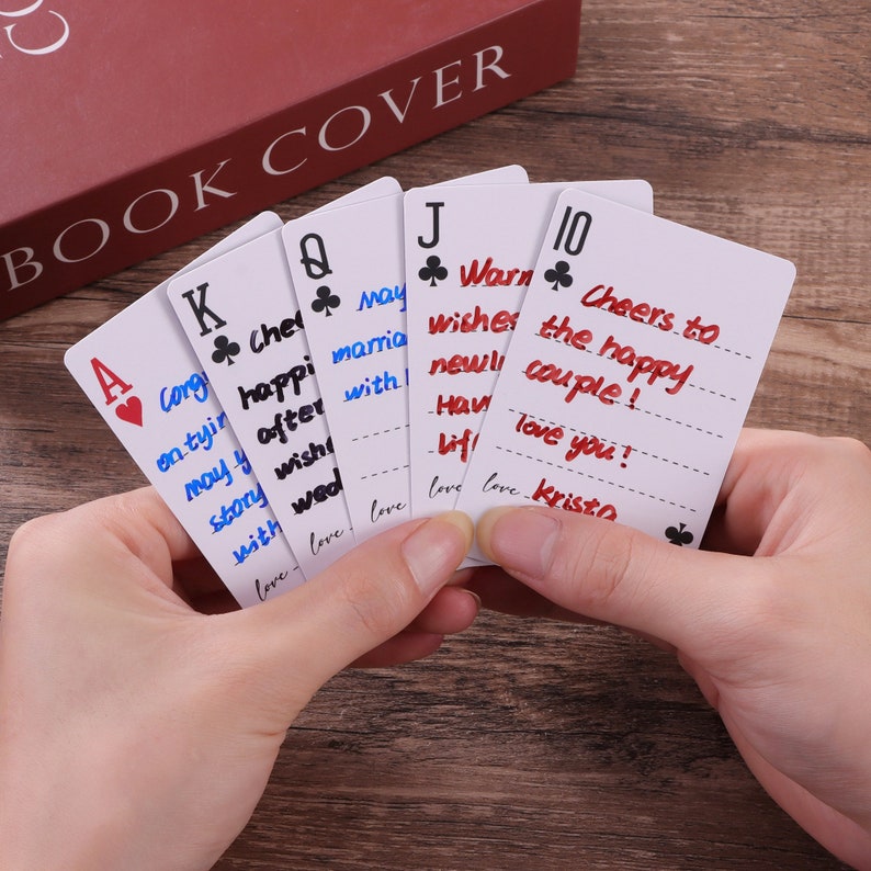Custom Guest Book Playing Cards, Blank Playing Cards, Wedding Guest Book Alternative, Guest Cards Deck, Wedding Favors image 9