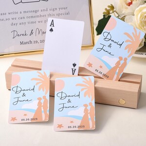 Cartas de baralho com foto personalizadas | Alternativa para livro de visitas de casamento | Baralho de cartas personalizado com impressão personalizada | Cartões de aniversário