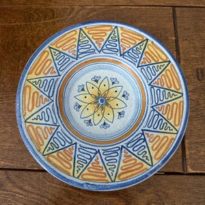 Vintage Orvieto Italian Majolica Plate – Hand Painted Wall Art Pottery