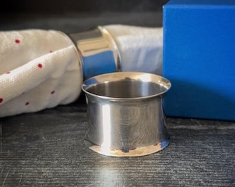 Wallace Silversmiths Napkin Rings Set of 2 – Silver Plate – Original Blue Box