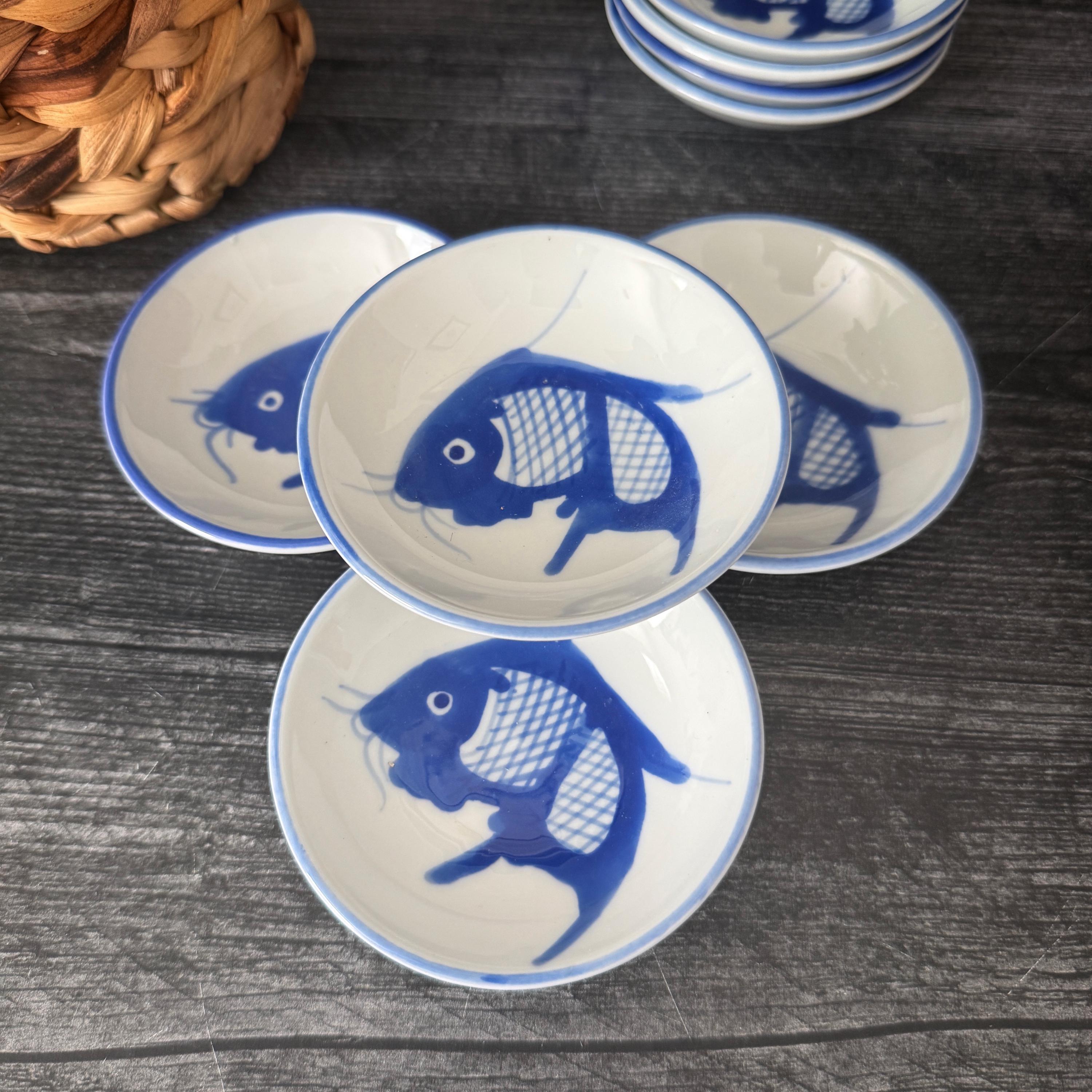 Blue and White Chinese Fish Bowls - Etsy