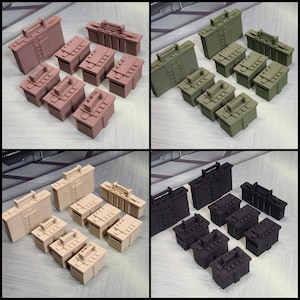 May include: A set of 10 miniature boxes in three different colors: brown, green, and black. The boxes are all the same size and shape, and they have a simple, rectangular design. They are made of a sturdy material and would be perfect for storing small items.