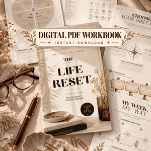 Cuaderno de trabajo de 14 días para reiniciar tu vida (PDF) | Diario de autorreflexión guiada y reinicio de hábitos