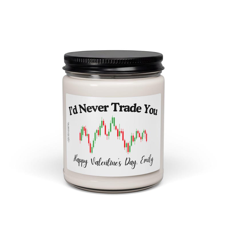 Funny Stock Trader Soy Candle Personalized Stock Market Investor Gift Unique Present for Traders and Investors, Day Trader Finance Valentine Bild 3
