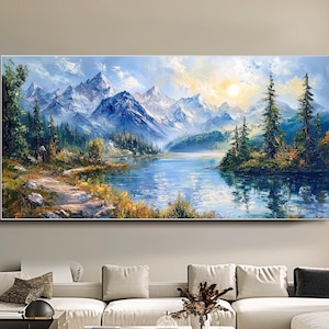 Landscape Wall Art Oil Painting on Canvas Original Nature Wall Art Hand-Painted Landscape Art Large Canvas Wall Art Impressionist Wall Art