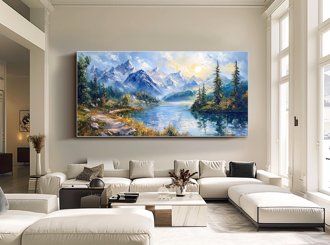 Landscape Wall Art Oil Painting on Canvas Original Nature Wall Art Hand — free download