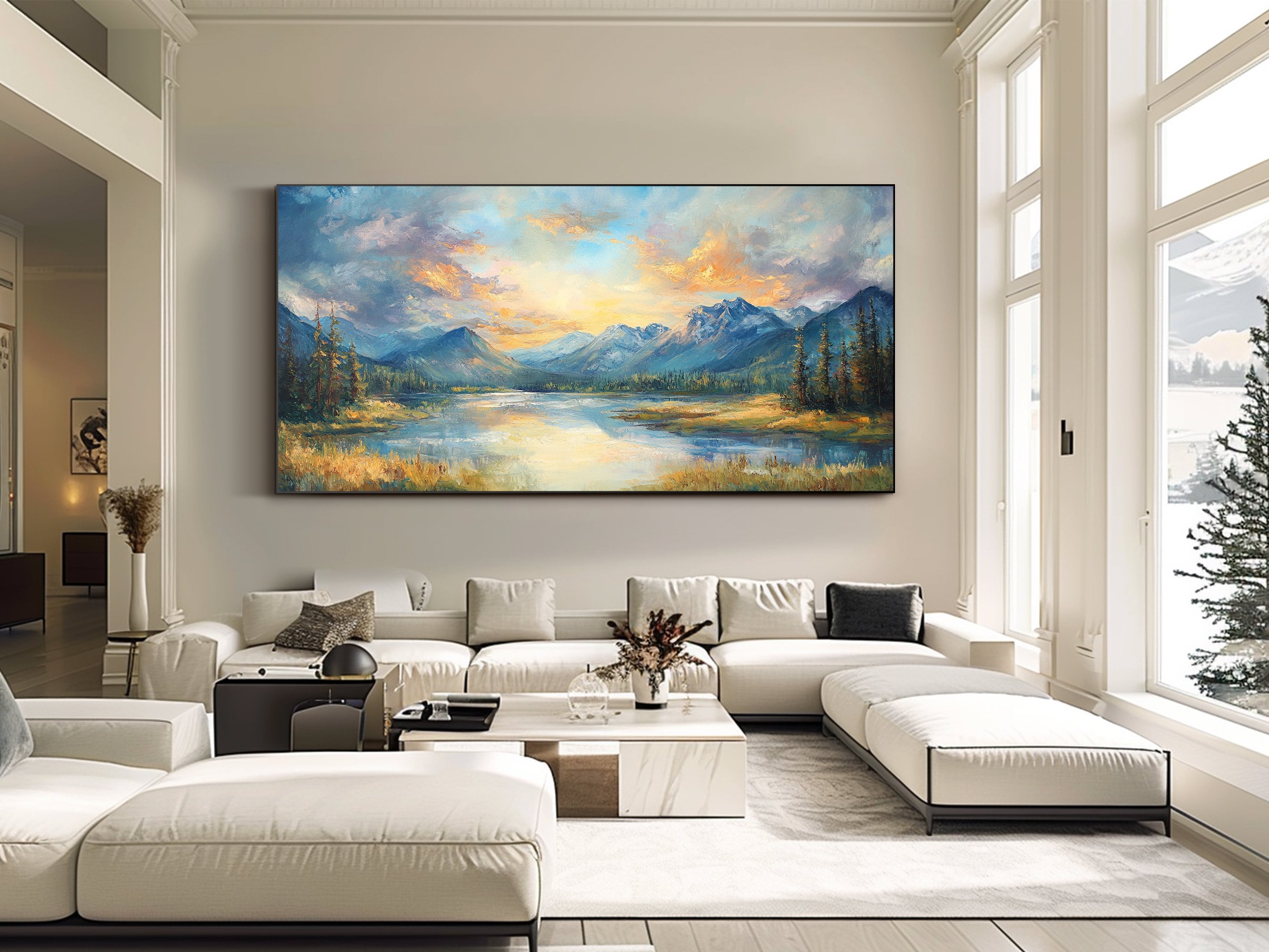 Landscape Oil Painting on Canvas Original Wall Art Living Room Wall Art ...