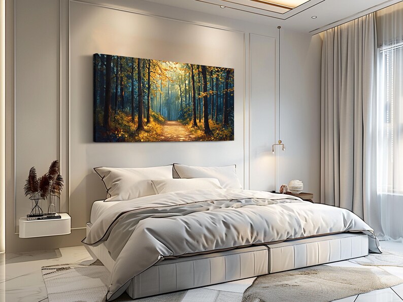 Forest Oil Painting on Canvas Original Autumn Wall Art Large Canvas ...
