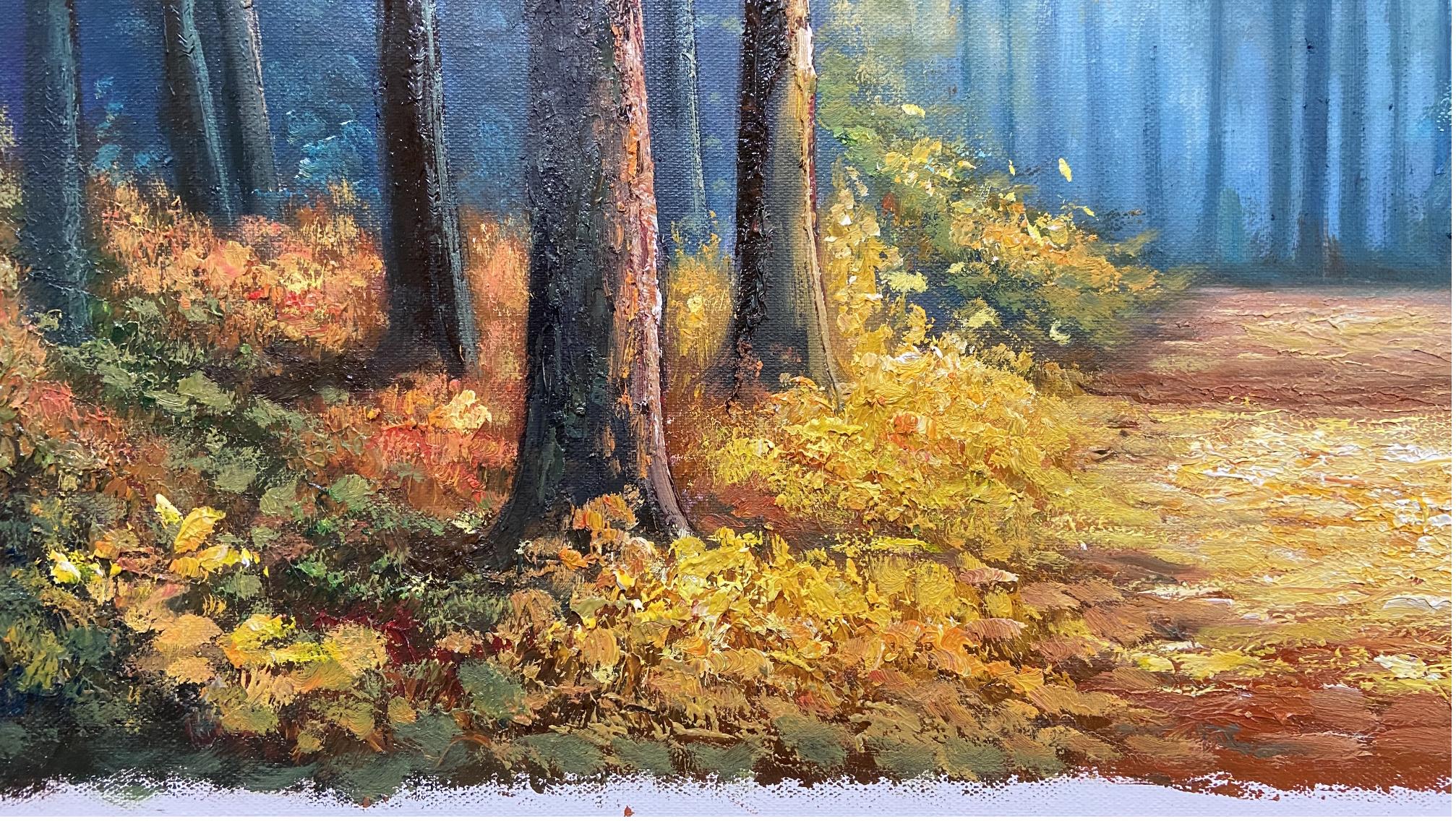 Forest Oil Painting on Canvas Original Autumn Wall Art Large Canvas ...