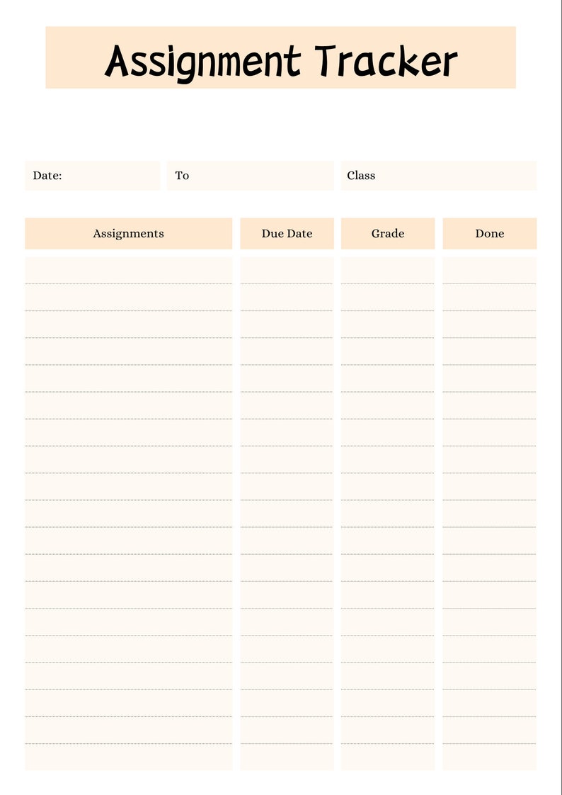 Student Planner Printables - Etsy
