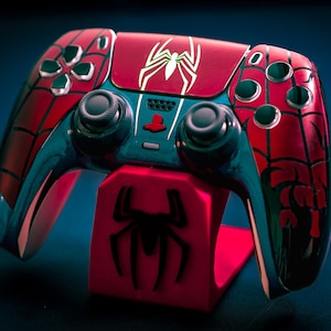 Spider-Man PS5 DualSense Skin Glow in the Dark – Custom Controller look alike Vinyl Wrap Decal