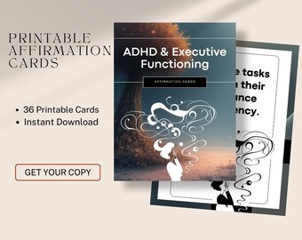 ADHD Affirmation Cards Empower Your Neurodiverse Mind With Positive Messages on Flash Cards