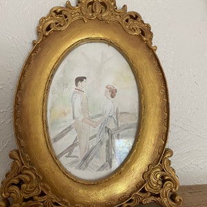 Anne of Green Gables— ORIGINAL watercolor with oval frame