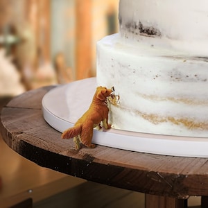 Topper per torta nuziale personalizzato a forma di cane, topper per torta per animali domestici, compleanno di animali domestici, topper per torta per gatti, anniversario di animali domestici, statuette di cani