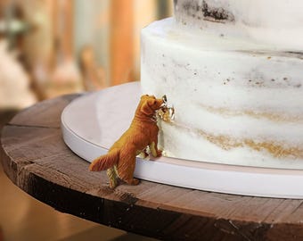 Custom Pet Cake Topper: Personalized Dog Wedding Anniversary Figurine