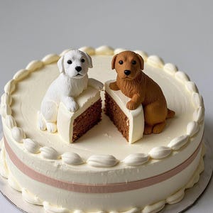 Personalized Custom Dog Wedding Cake Topper, Dog Cake Topper，Wedding Cake Topper With Dog,dog Figurines,Dog Birthday Gift,Anniversary Pet