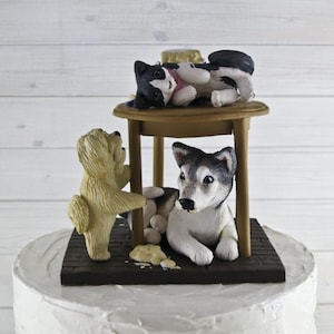 Personalized custom dog wedding cake, pet birthday cake, Dog Birthday Gift, Gift for Dog Lovers, wedding CakeTopper