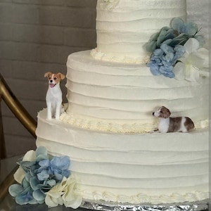Topper per torta nuziale a forma di cane personalizzato - Topper per torta per animali domestici, compleanno di animali domestici, topper per torta per gatti, anniversario di animali domestici, statuette di cani