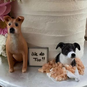 Personalized Dog Clay Sculpture, Custom Dog Statue, Clay Pet Sculpture, Clay Dog Model, Pets Birthday Statue, Dog Wedding Topper