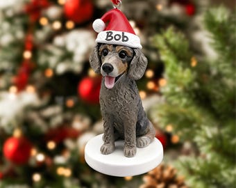 Benutzerdefinierte Haustier Skulptur, Weihnachtshund Ornament, Ton Haustier Skulptur, Haustier Erinnerungsgeschenk, Weihnachtsgeschenk für Hundeliebhaber, frohe Weihnachten