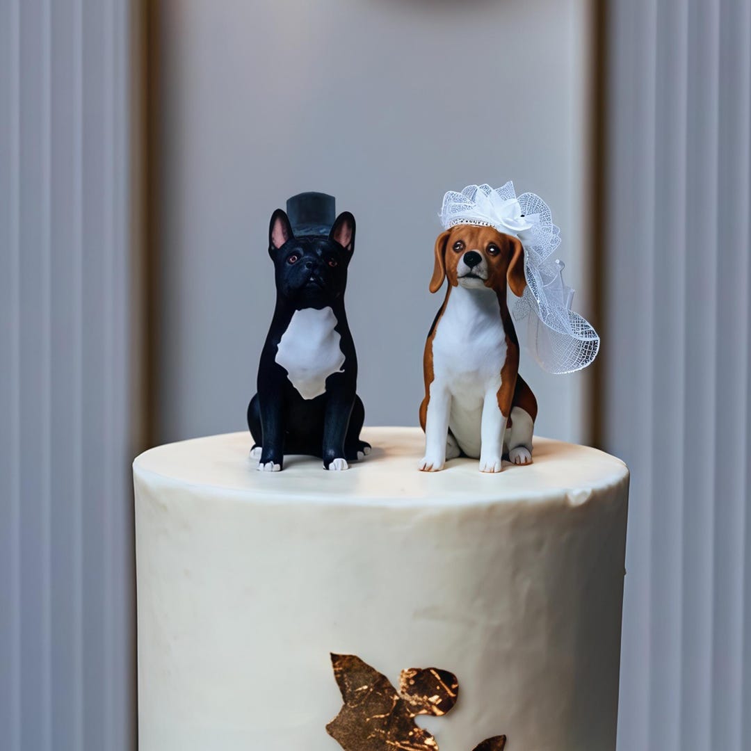 Personalized Dog Wedding Cake Topper Custom Polymer Clay Figurine Etsy — free download