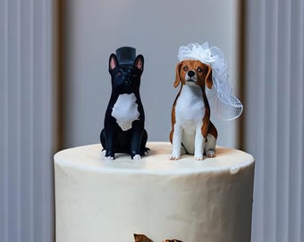 Personalized Dog Wedding Cake Topper, Custom Dog Figurine, Dog Wedding  Decoration, Dog Status, Cat Dog Lover&#39;s Anniversary,Dogs birthday