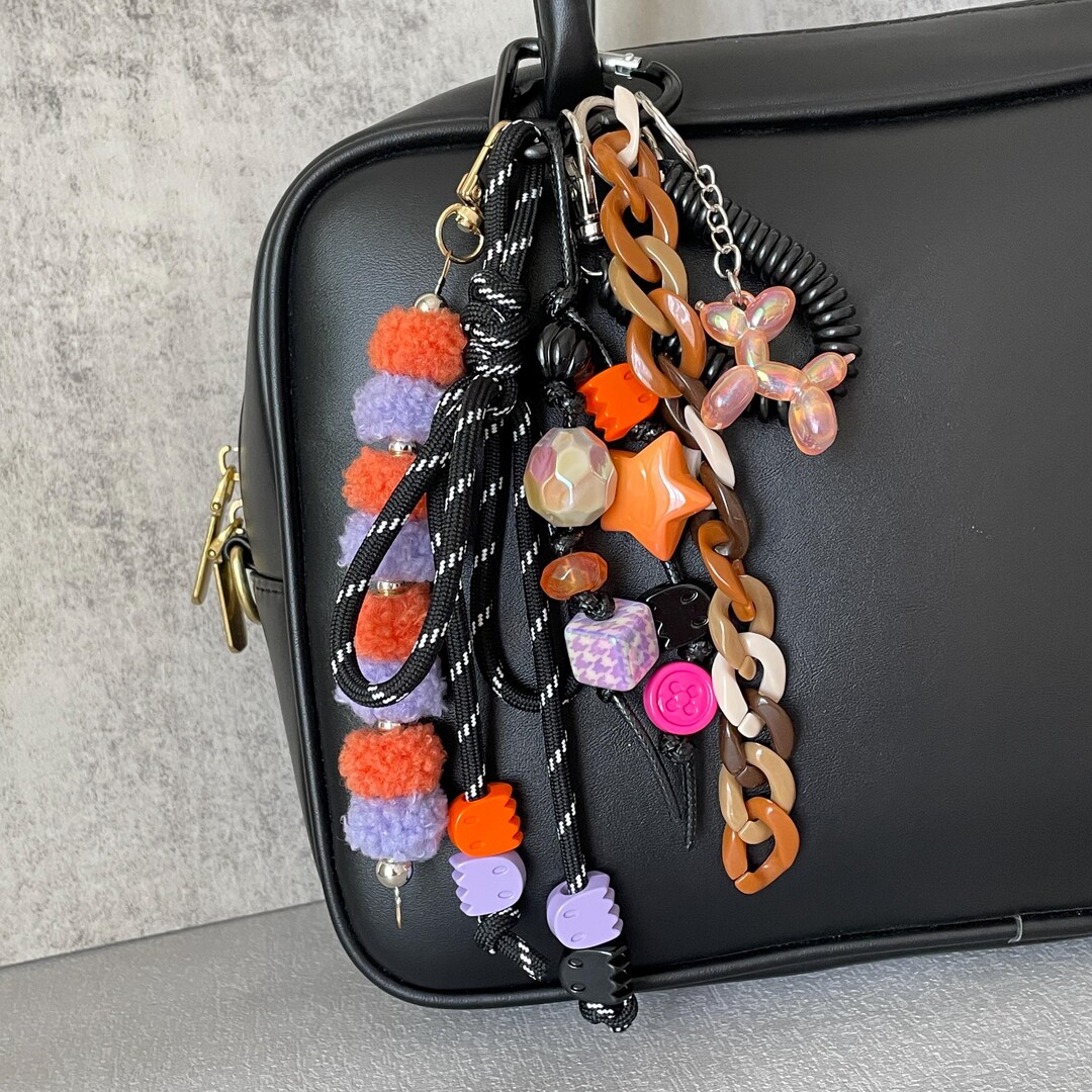 Balloon Dog Bag Chains, Beaded Rope Bag Charm,hand-woven Paracord Bag ...