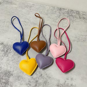 Leather Heart Charms Accessories Bag Charm Diy Part