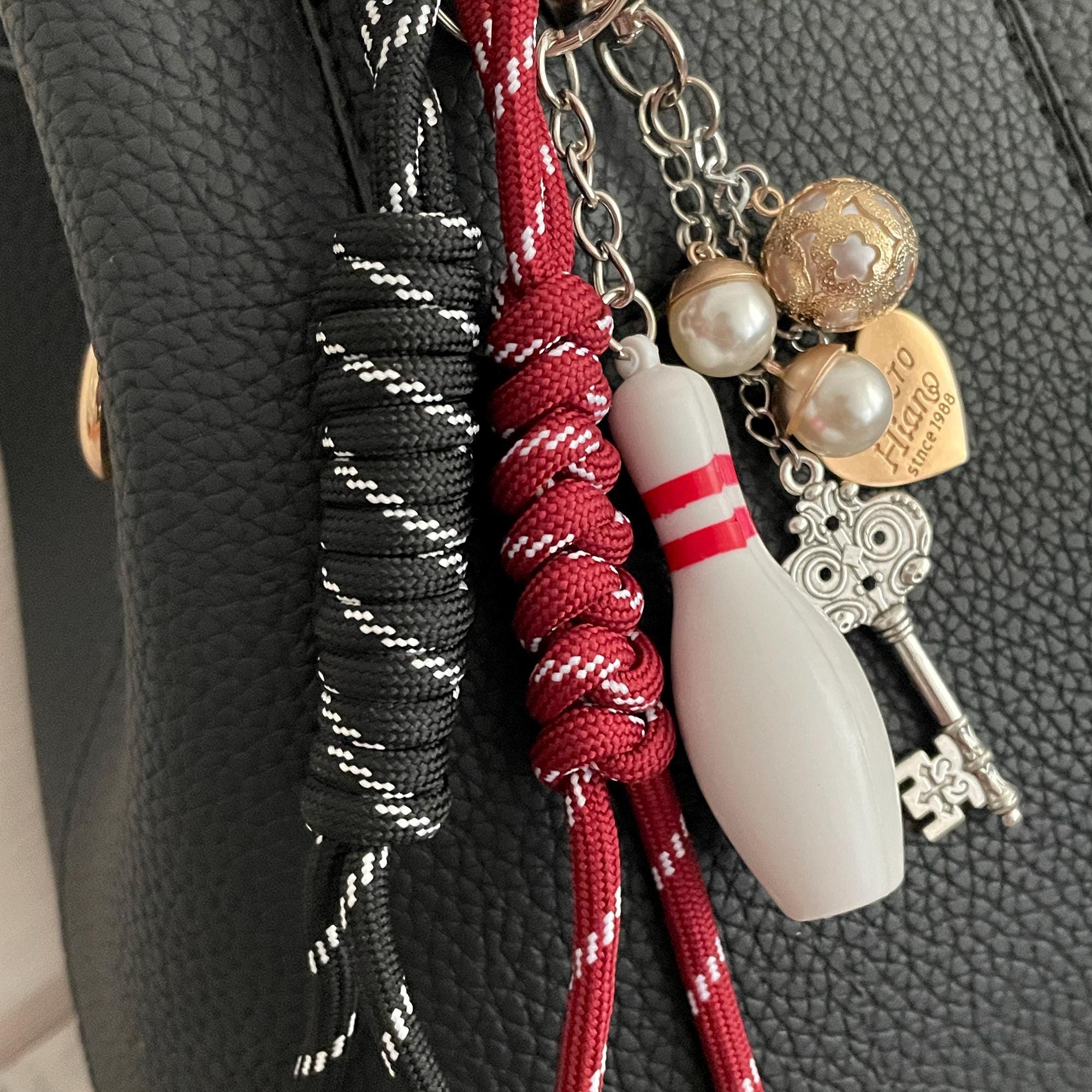 Keychain Y2k Rope Trending Rope Bag Charms for Purse,stylish Bowling Keyring Bag Charm ...
