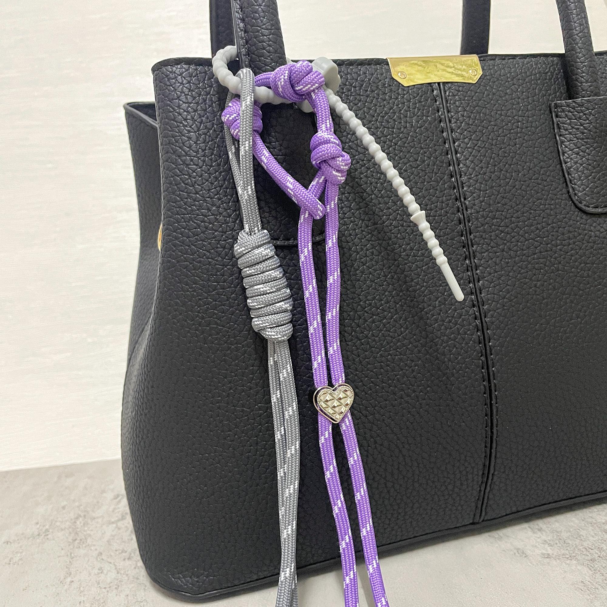 Purple Gray Trending Rope Bag Charms for Purse,stylish Bag Charm