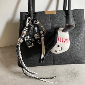Smile Plush Rope Bag Charms,Stylish Bag Charm,Y2k Rope Purese Charm Bag Keychain Accessories