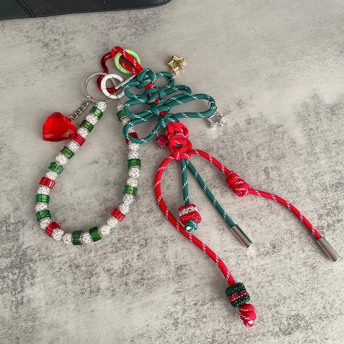 Keychain Y2k Rope Christmas Rope Bag Charm: Y2k Keychain Accessory - Etsy