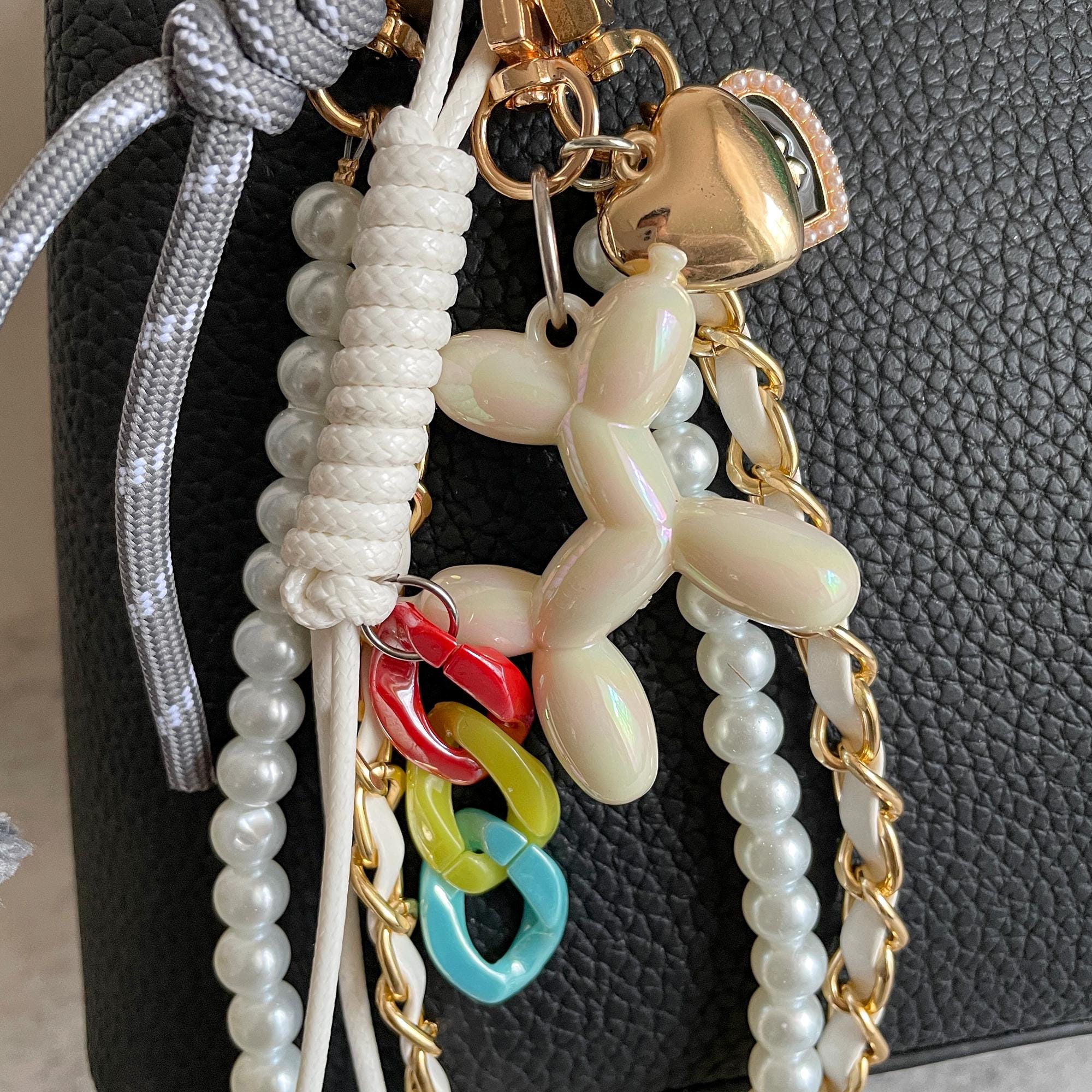 DEVPSISR Jelly Balloon Dog Keychain - Cute Bag Charm For Purse, Backpack, Or Car Keys Aesthetic Accessory