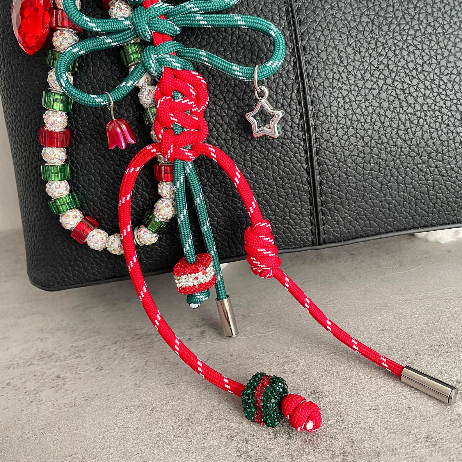 Keychain Y2k Rope Christmas Rope Bag Charm: Y2k Keychain Accessory - Etsy