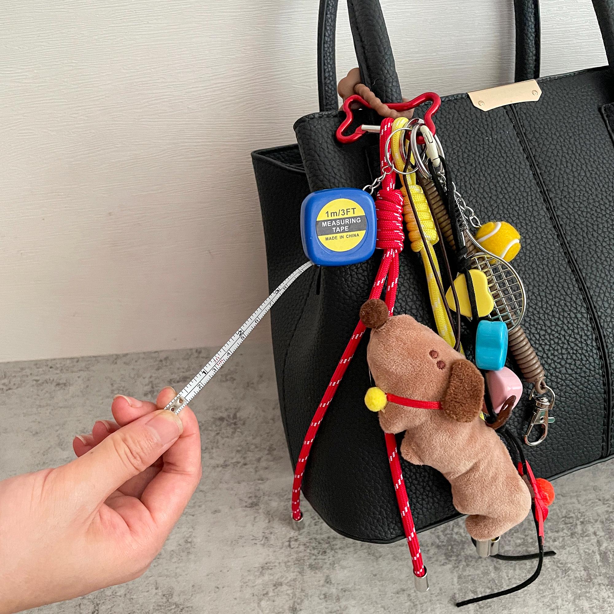 Keychain Y2k Rope Rope Bag Charms,stylish Plush Keychain Bag Charm,y2k Rope Purese Charm ...