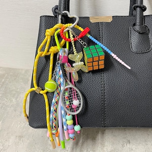 Trendy Ballon Dog Sport Rope Bag Charms,Stylish Bag Charm,Y2k Rope Purese Charm Bag Keychain Accessories