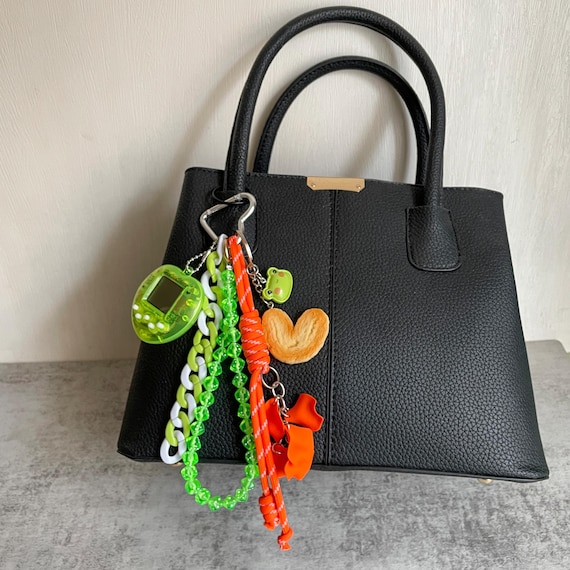 Green Rope Bag Charms,stylish Bag Charm,y2k Rope Purese Charm Bag