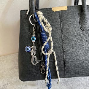 Evil Eyes Rope Bag Charms,Stylish Bag Charm,Y2k Rope Purese Charm Bag Keychain Accessories