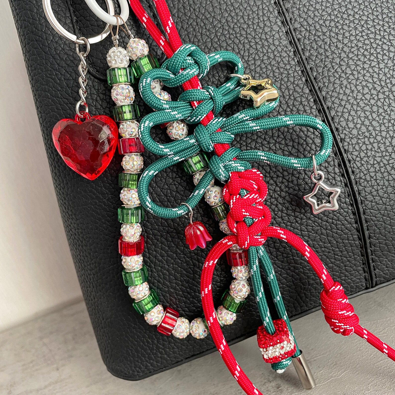 Keychain Y2k Rope Christmas Rope Bag Charm: Y2k Keychain Accessory - Etsy