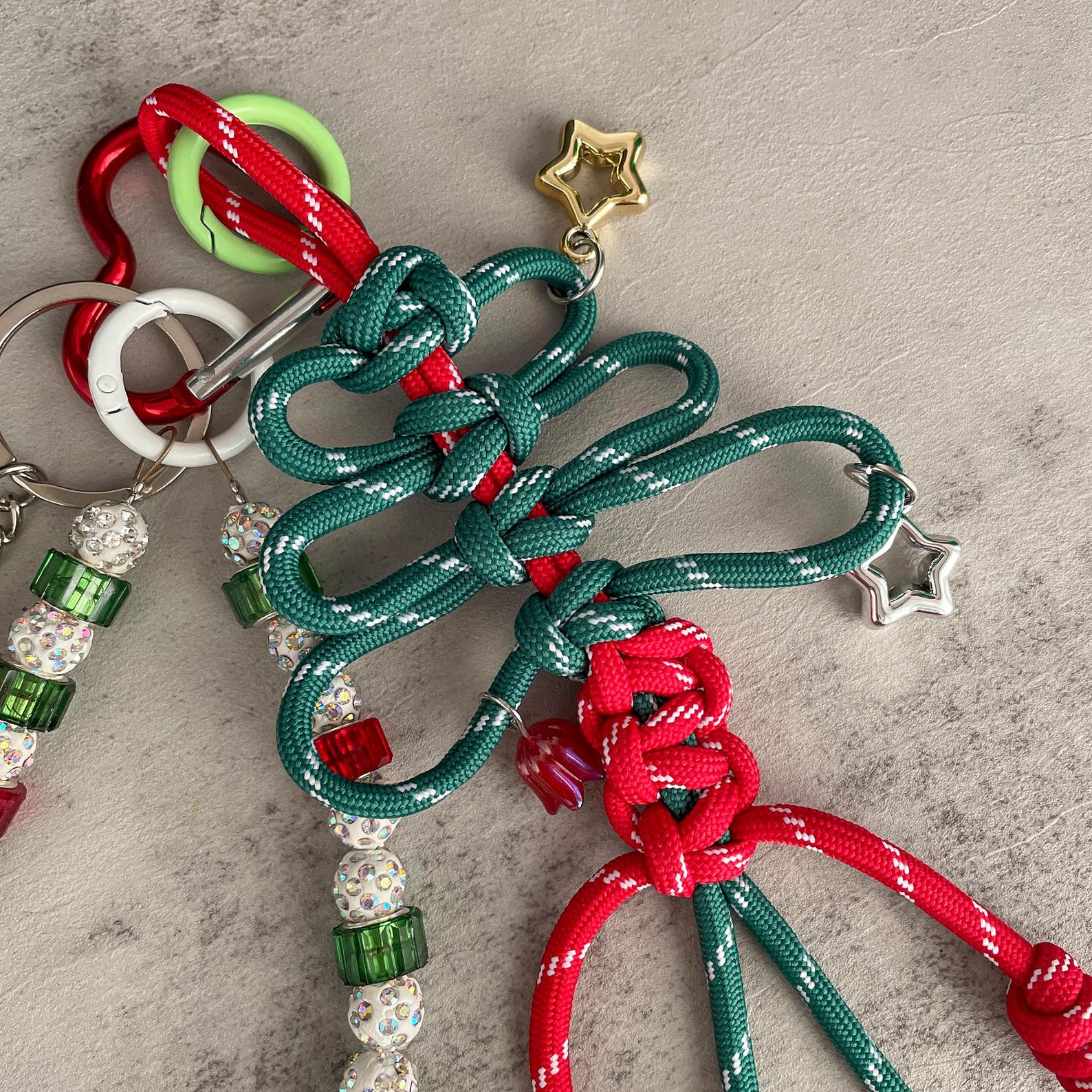 Keychain Y2k Rope Christmas Rope Bag Charm: Y2k Keychain Accessory - Etsy