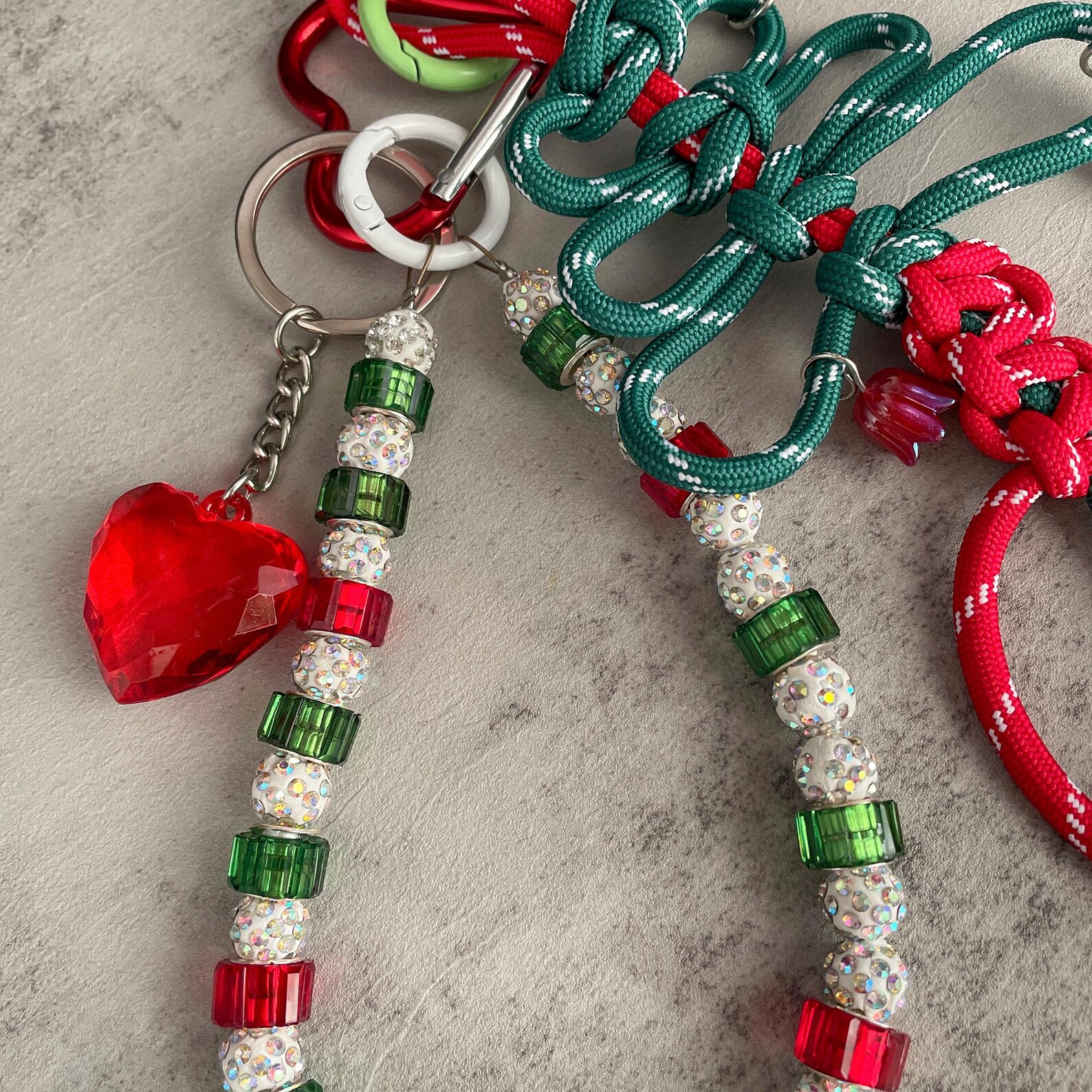 Keychain Y2k Rope Christmas Rope Bag Charm: Y2k Keychain Accessory - Etsy
