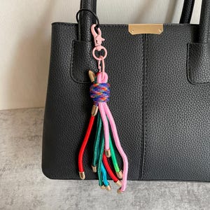 Rope Tassel Bag Charms,Stylish Bag Charm,Y2k Rope Purese Charm Bag Keychain Accessories