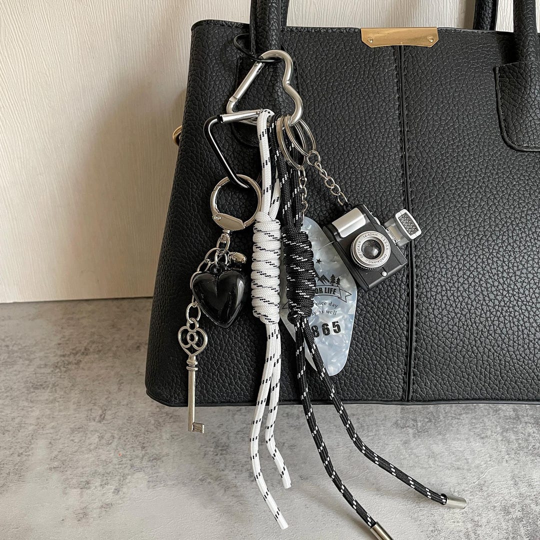 Keychain Y2k Rope Trending Rope Bag Charms,stylish Bag Charm,y2k Rope Purese Charm Bag ...