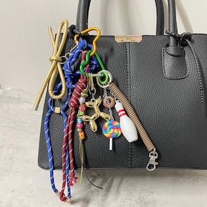 Trendy Rope Bag Charms,Stylish Bag Charm,Y2k Rope Purese Charm Bag Keychain Accessories