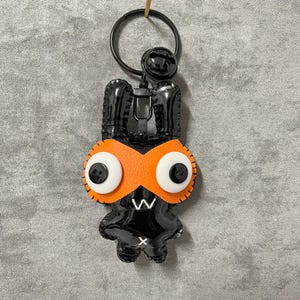 Leren handgemaakte kattenbedel: schattige sleutelhanger, tasbedelaccessoires, cadeau voor haar