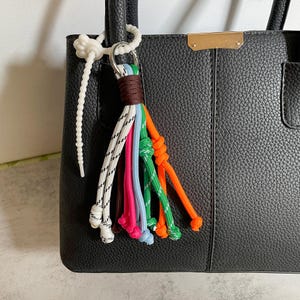 Rope Tassel Bag Charms,Stylish Bag Charm,Y2k Rope Purese Charm Bag Keychain Accessories