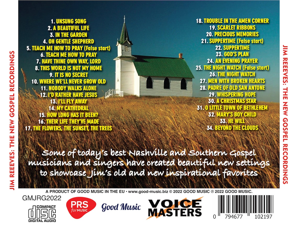 Jim Reeves Spiritual Jim Reeves: the NEW Gospel Recordings (new Overdubs, Including ...