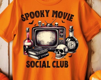 Spooky Movie Social Club PNG, Funny Halloween Social Club Png, Spooky Season Png, Horror Movie, Trendy Halloween, Retro Halloween Shirt Png