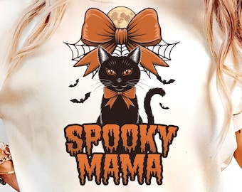 Gruselige Mama Png, Kokette Halloween Png, Gruselige Jahreszeit Png, Retro Halloween Png, Gruselige Vibes Png, Halloween-Shirt Png, Sublimations-Designs