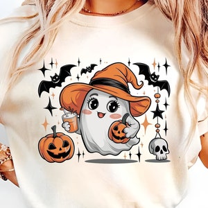 Spooky Season Png, Halloween Png, Cute Ghost Png, Coffee Png, Bougie Png, Boojee Ghost, Here for the Boos , Halloween Ghost Png, Sublimation